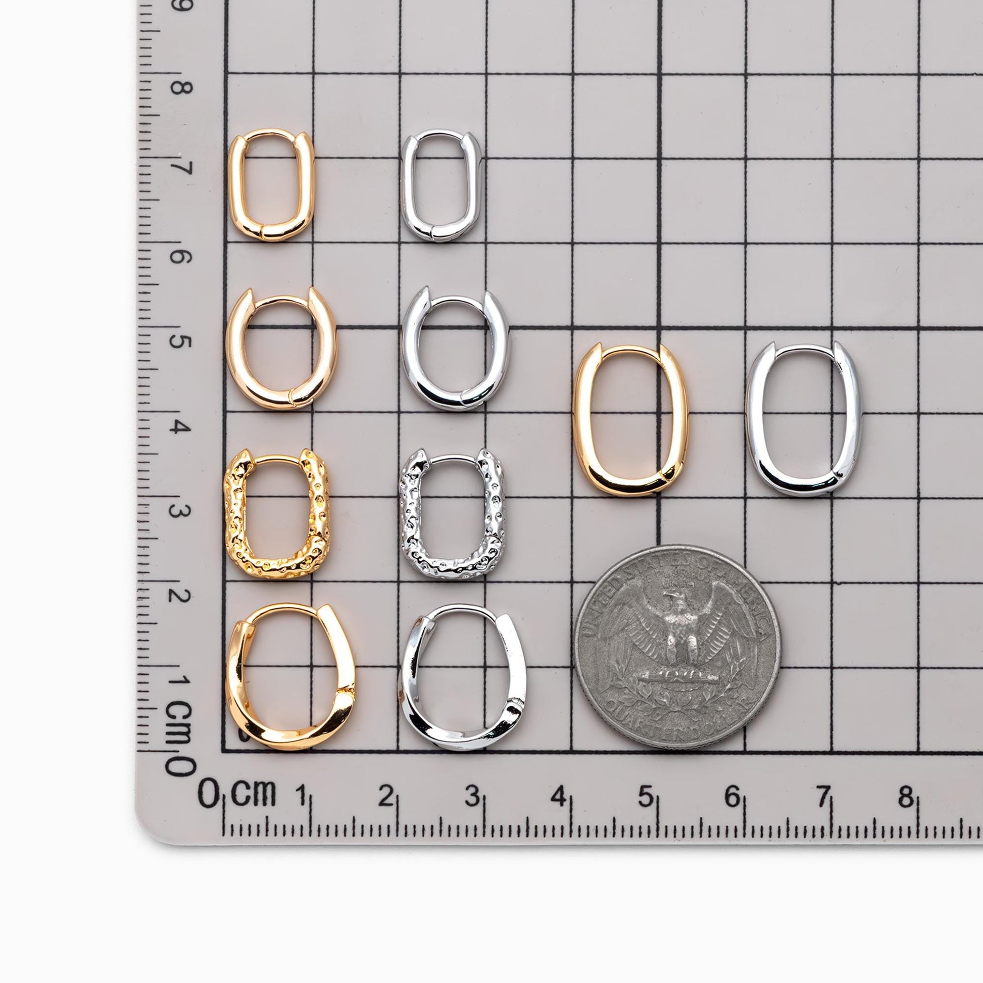 10pcs Gold/ Silver tone Oval Leverback Ear Hooks 14x10mm, Gold/ Rhodium plated on Brass, Earring Hoop Components (GB-1656)