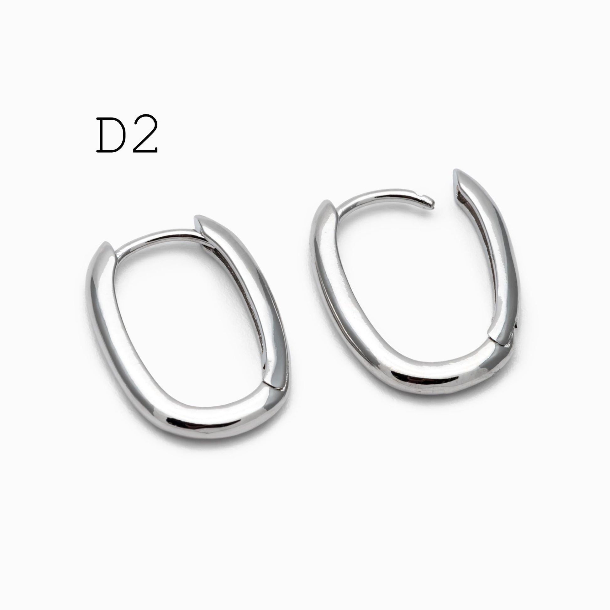 10pcs Gold/ Silver tone Oval Leverback Ear Hooks 14x10mm, Gold/ Rhodium plated on Brass, Earring Hoop Components (GB-1656)