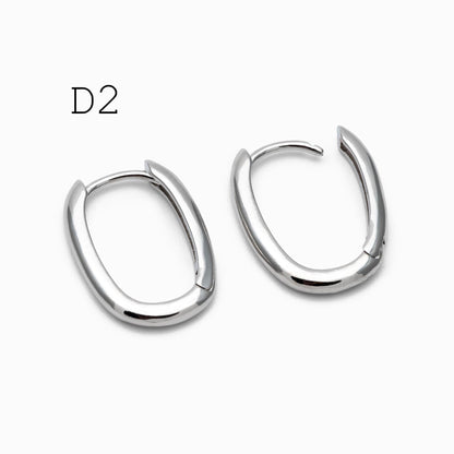 10pcs Gold/ Silver tone Oval Leverback Ear Hooks 14x10mm, Gold/ Rhodium plated on Brass, Earring Hoop Components (GB-1656)