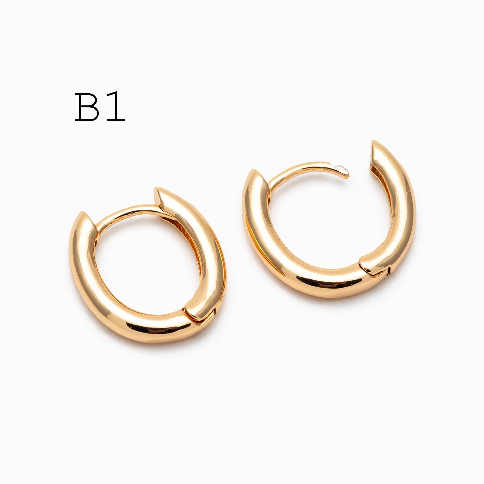 10pcs Gold/ Silver tone Oval Leverback Ear Hooks 14x10mm, Gold/ Rhodium plated on Brass, Earring Hoop Components (GB-1656)