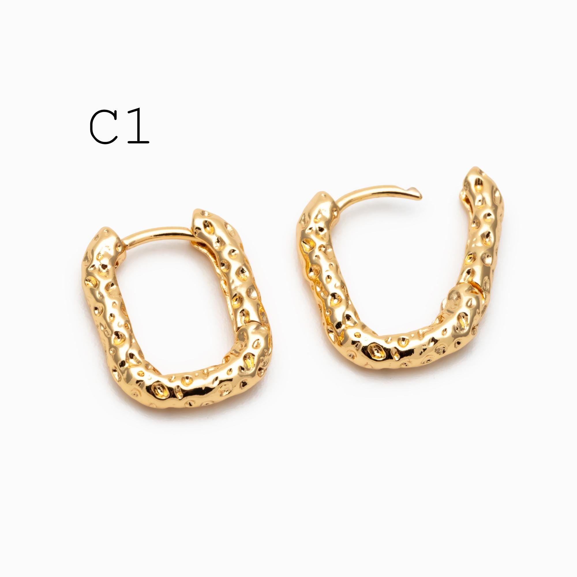 10pcs Gold/ Silver tone Oval Leverback Ear Hooks 14x10mm, Gold/ Rhodium plated on Brass, Earring Hoop Components (GB-1656)