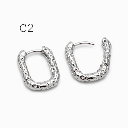 10pcs Gold/ Silver tone Oval Leverback Ear Hooks 14x10mm, Gold/ Rhodium plated on Brass, Earring Hoop Components (GB-1656)