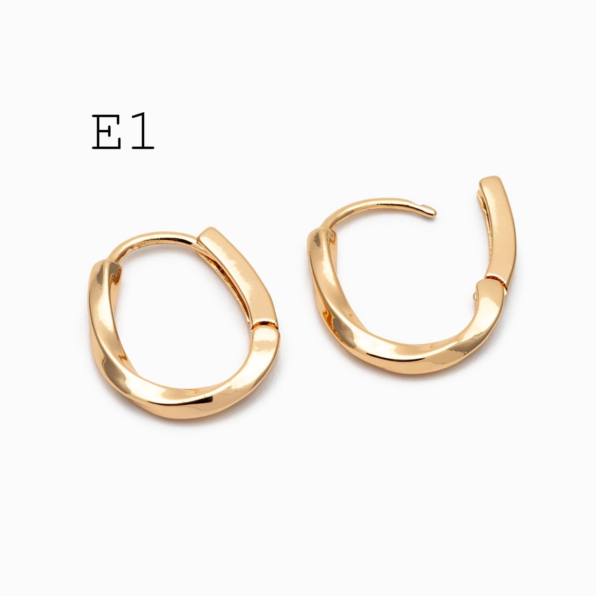 10pcs Gold/ Silver tone Oval Leverback Ear Hooks 14x10mm, Gold/ Rhodium plated on Brass, Earring Hoop Components (GB-1656)