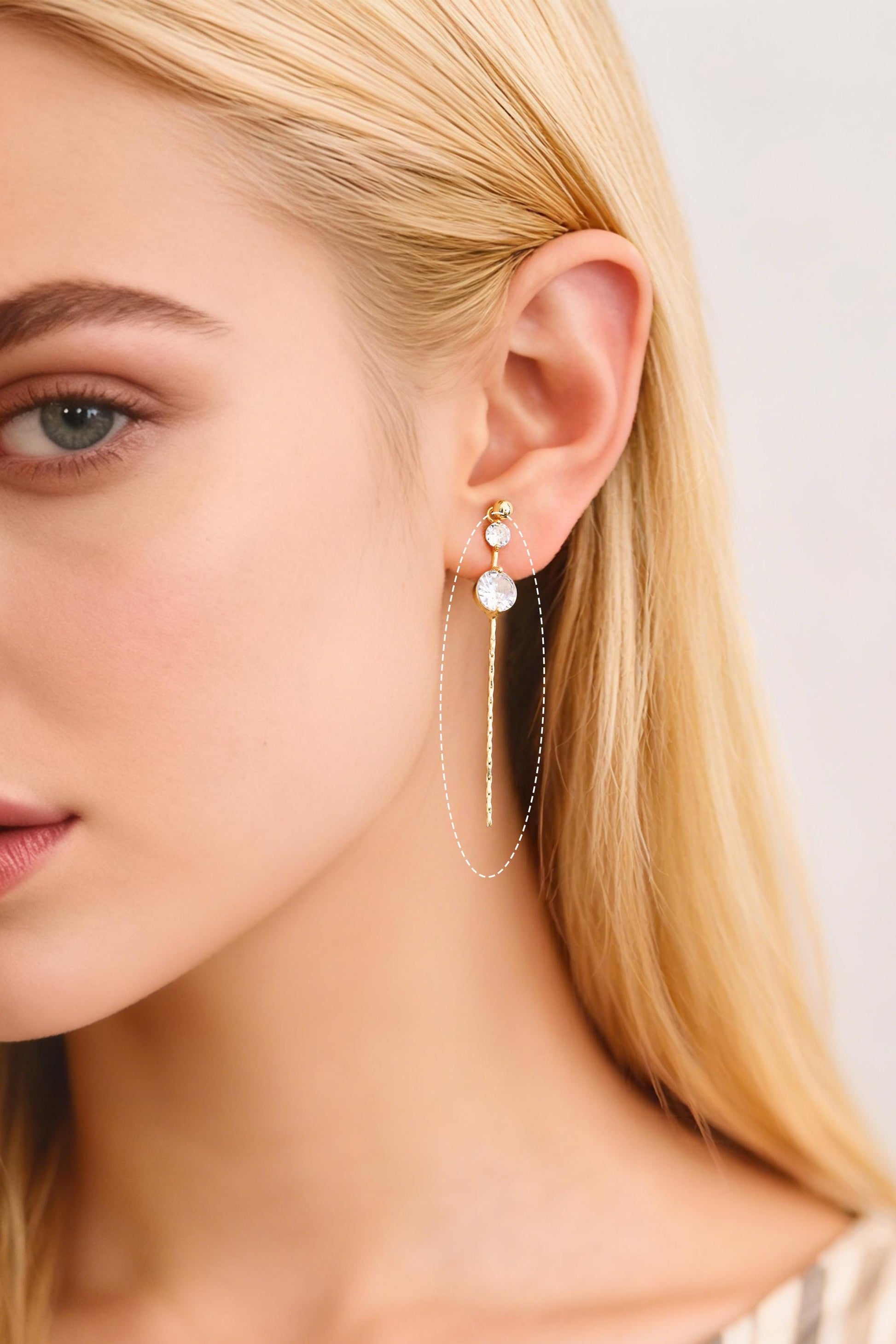 4pcs Gold/ Silver Chain Tassel Charms, CZ Pave Taseel, 18K Gold/ Rhodium plated Chain Pendants (GB-1234)