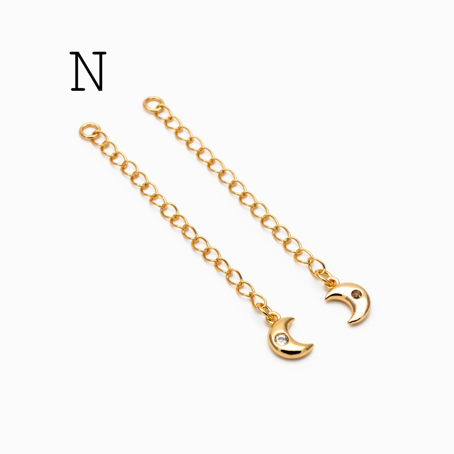 4pcs Gold/ Silver Tone Lobster Claw Clasps with Extender Chain , Gold/ Rhodium plated Brass, Necklace Bracelet Extension Chain (GB-4711)