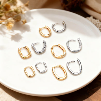 10pcs Gold/ Silver tone Oval Leverback Ear Hooks 14x10mm, Gold/ Rhodium plated on Brass, Earring Hoop Components (GB-1656)