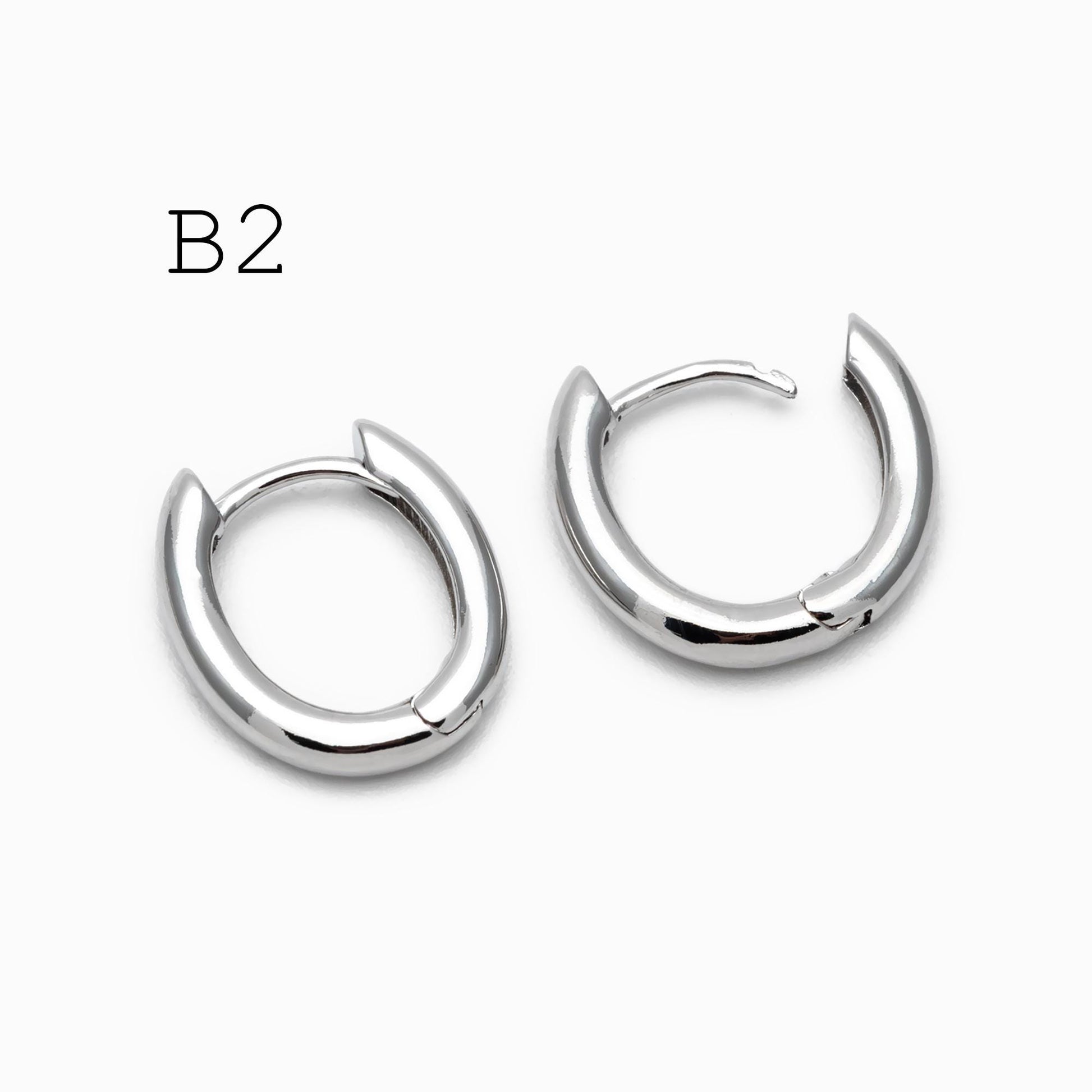 10pcs Gold/ Silver tone Oval Leverback Ear Hooks 14x10mm, Gold/ Rhodium plated on Brass, Earring Hoop Components (GB-1656)