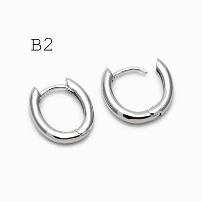 10pcs Gold/ Silver tone Oval Leverback Ear Hooks 14x10mm, Gold/ Rhodium plated on Brass, Earring Hoop Components (GB-1656)