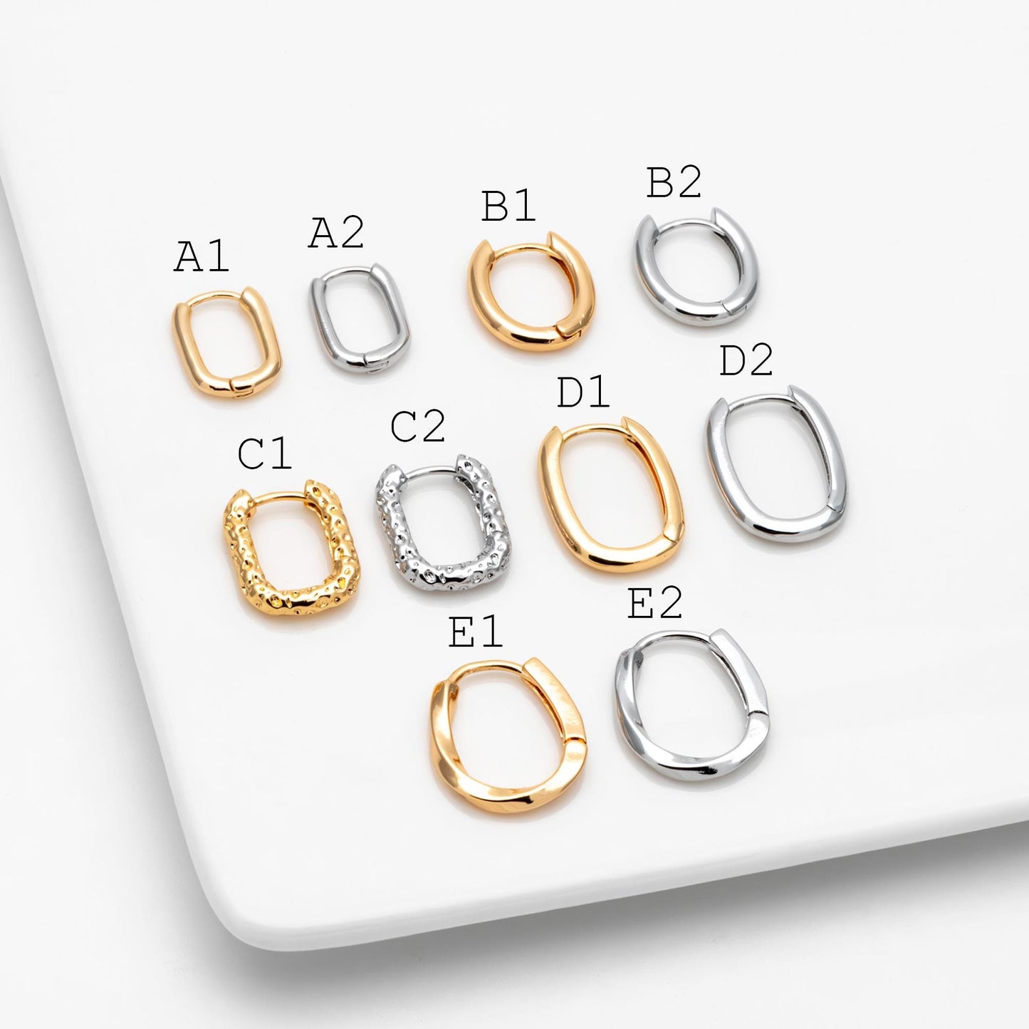 10pcs Gold/ Silver tone Oval Leverback Ear Hooks 14x10mm, Gold/ Rhodium plated on Brass, Earring Hoop Components (GB-1656)