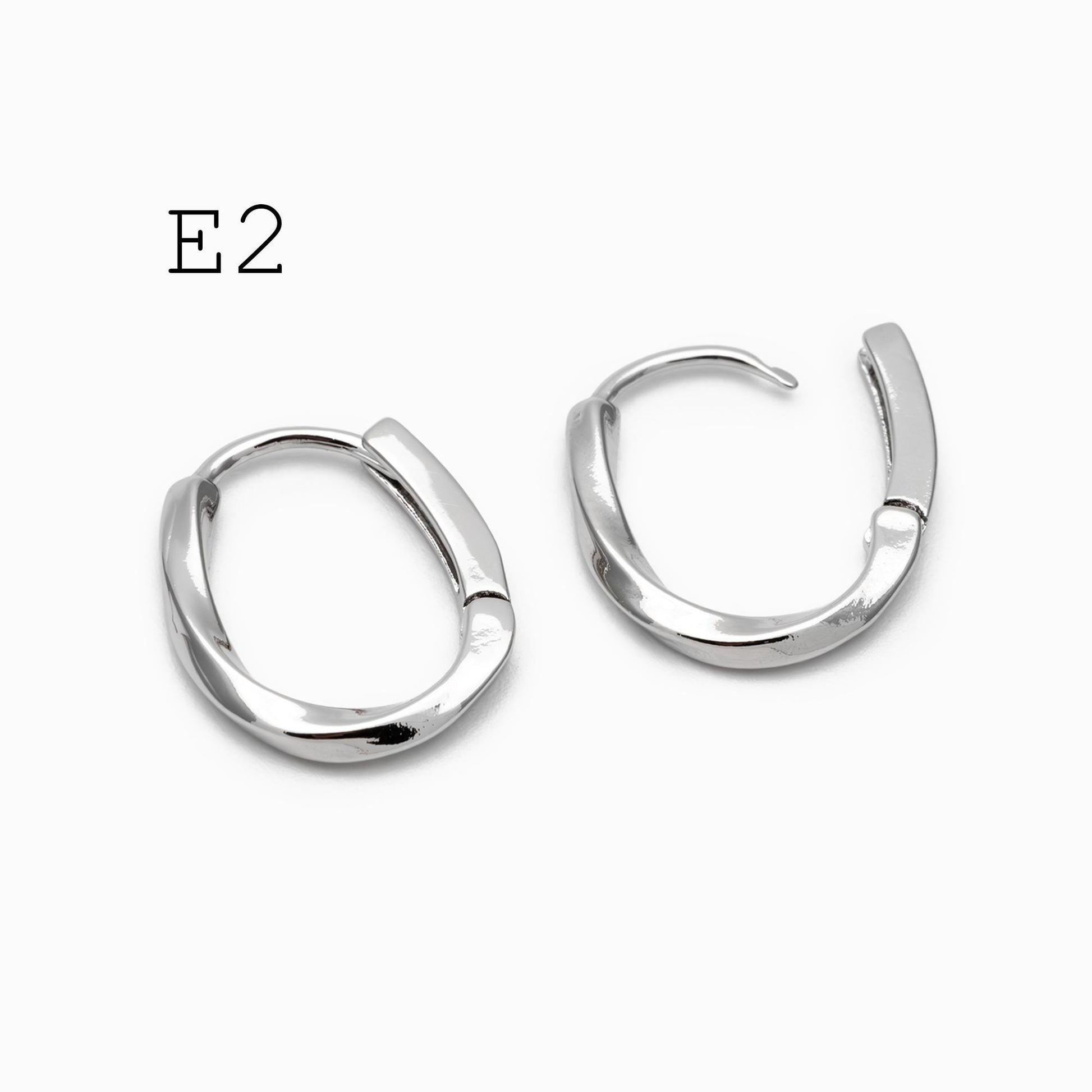 10pcs Gold/ Silver tone Oval Leverback Ear Hooks 14x10mm, Gold/ Rhodium plated on Brass, Earring Hoop Components (GB-1656)