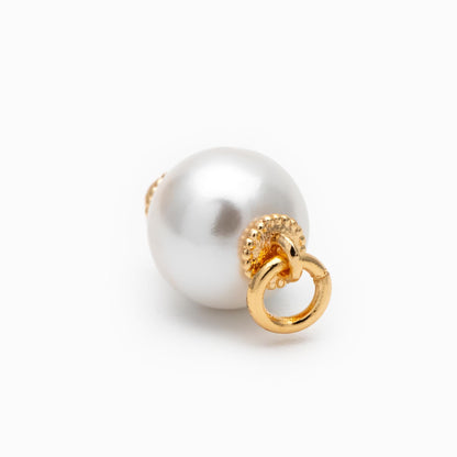 10pcs CZ Pave Gold Peg Bail, Real Gold plated Brass, DIY Charm Drop Bail, Peg Pearl Findings (GB-4712)