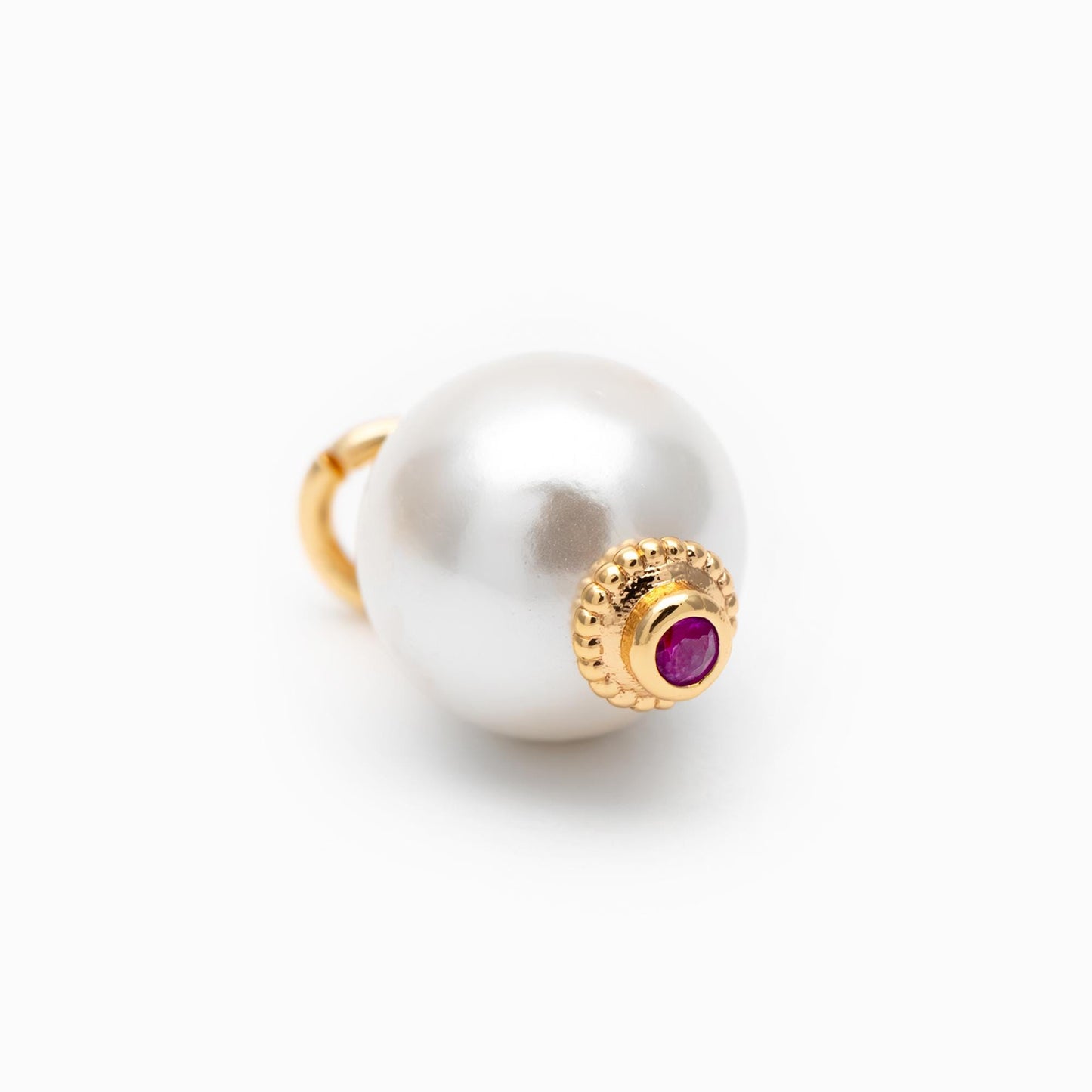 10pcs CZ Pave Gold Peg Bail, Real Gold plated Brass, DIY Charm Drop Bail, Peg Pearl Findings (GB-4712)