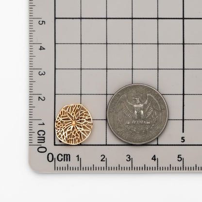 10pcs Gold Filigree Charms, 18K Gold plated Brass Hollow Connectors (GB-4717)