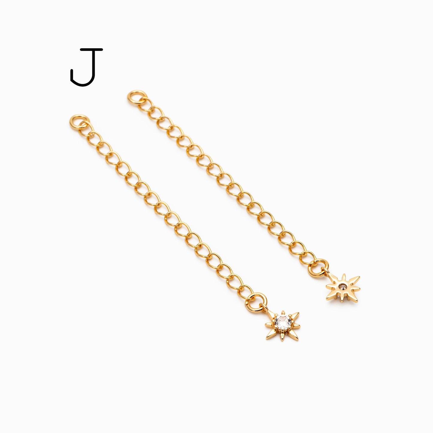 4pcs Gold/ Silver Tone Lobster Claw Clasps with Extender Chain , Gold/ Rhodium plated Brass, Necklace Bracelet Extension Chain (GB-4711)