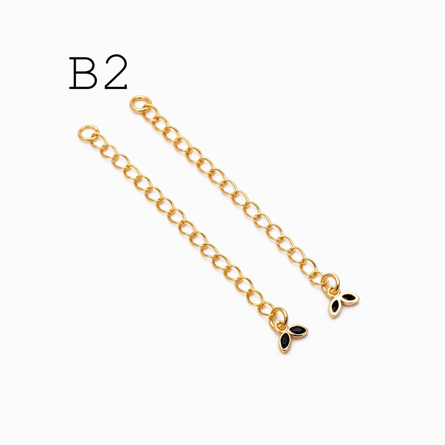 4pcs Gold/ Silver Tone Lobster Claw Clasps with Extender Chain , Gold/ Rhodium plated Brass, Necklace Bracelet Extension Chain (GB-4711)