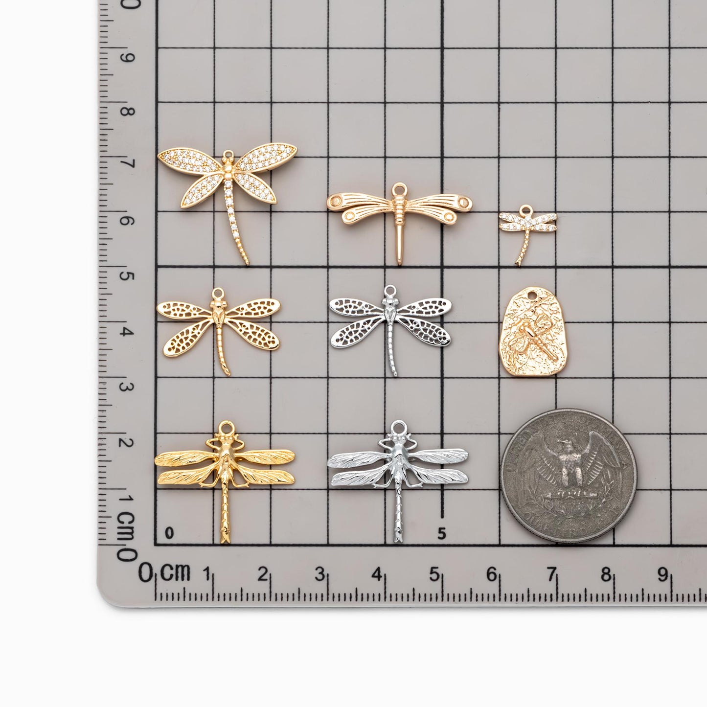 4pcs Dragonfly Charms for Crafting and Jewelry Design (GB-3196)