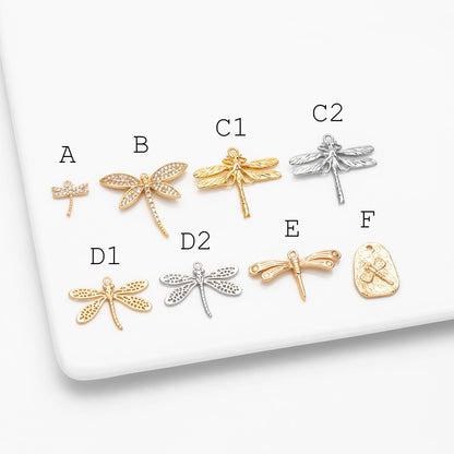 4pcs Dragonfly Charms for Crafting and Jewelry Design (GB-3196)
