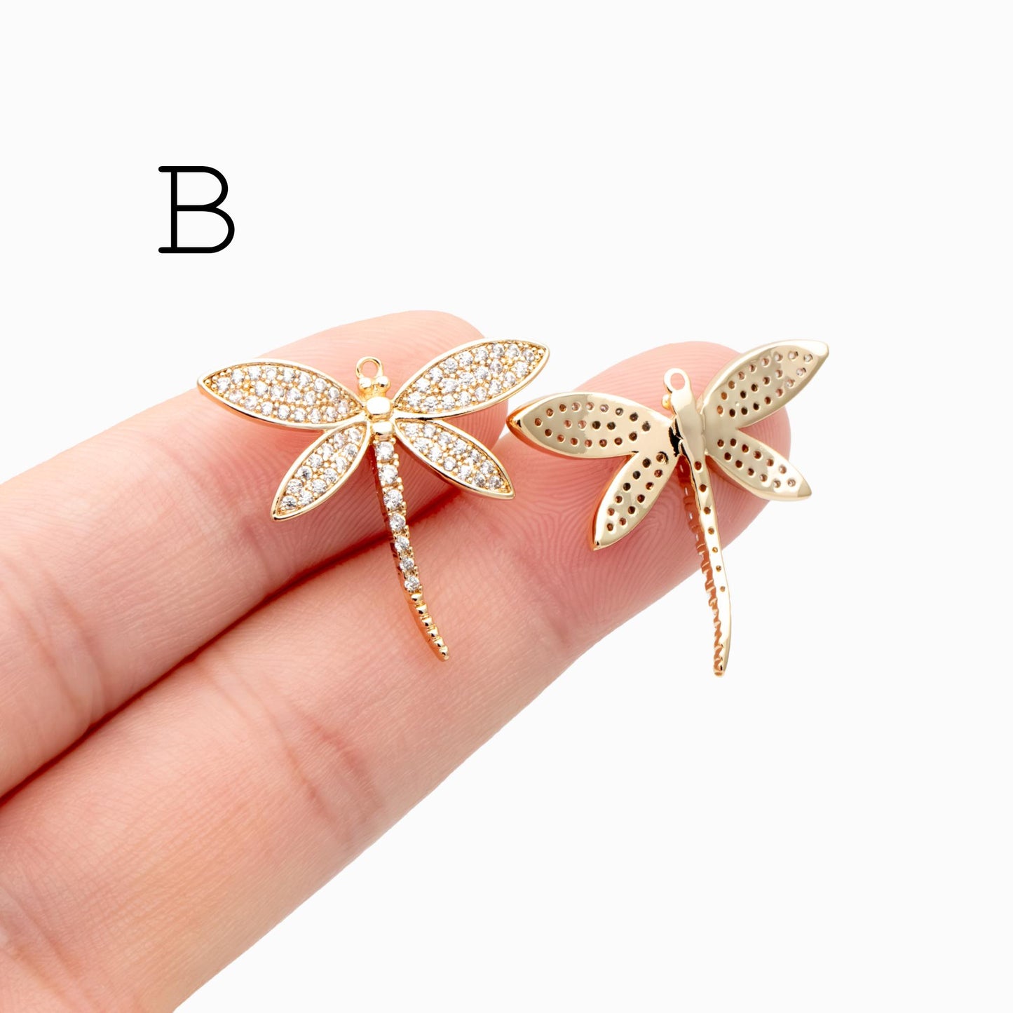 4pcs Dragonfly Charms for Crafting and Jewelry Design (GB-3196)