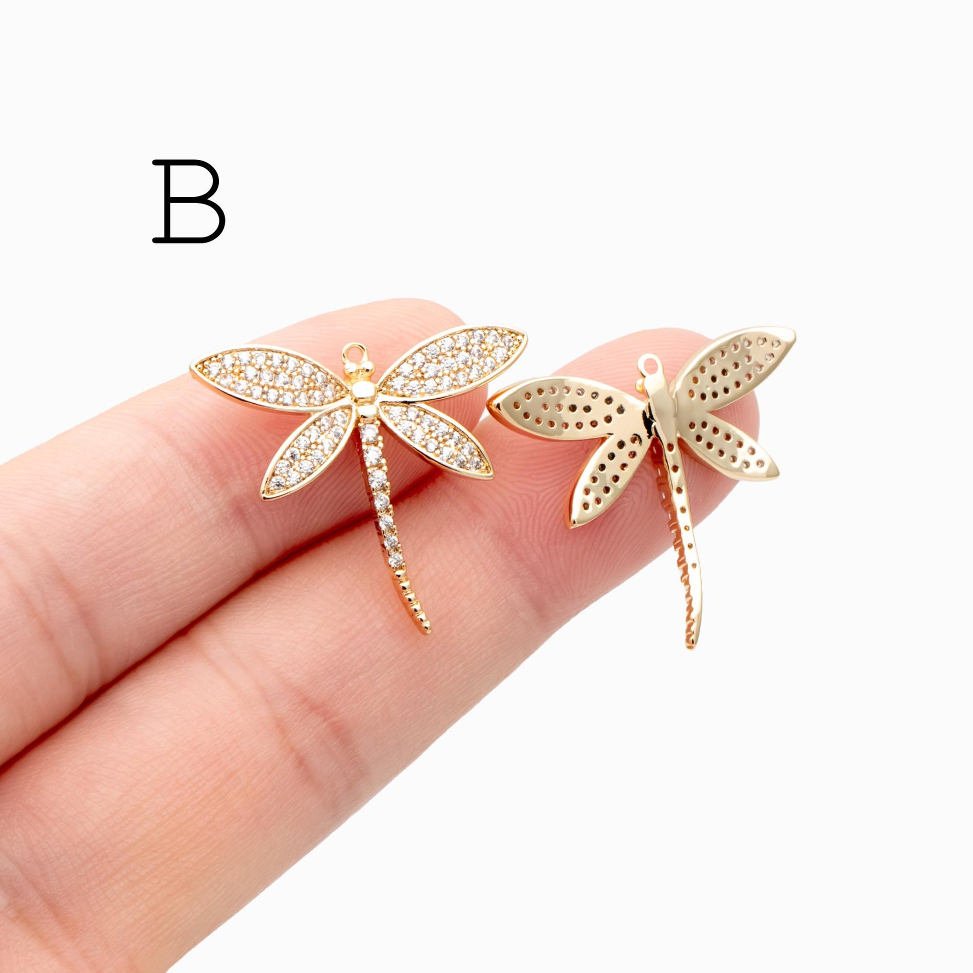 4pcs Dragonfly Charms for Crafting and Jewelry Design (GB-3196)