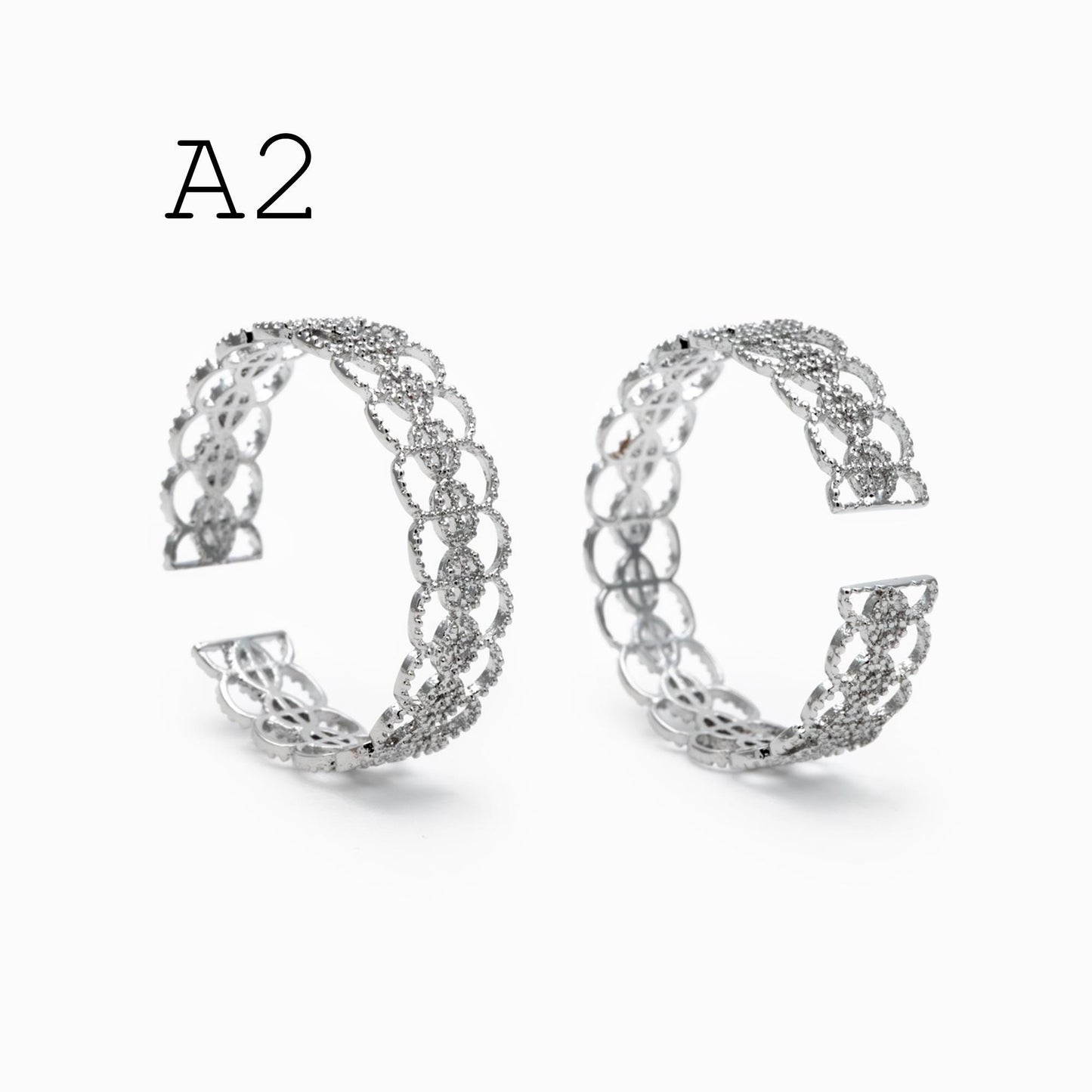 4pcs Gold/ Silver Tone Lace Finger Ring, Gold/ Rhodium plated Brass, Gift for Her, Stackable Ring, Minimalist Ring(#JZ-001)