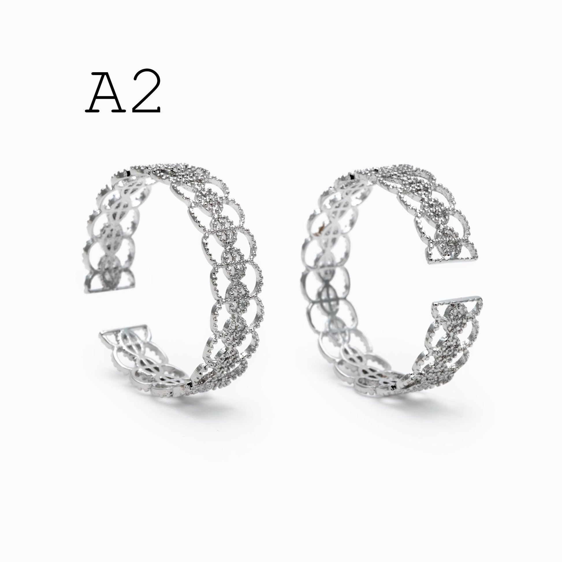 4pcs Gold/ Silver Tone Lace Finger Ring, Gold/ Rhodium plated Brass, Gift for Her, Stackable Ring, Minimalist Ring(#JZ-001)