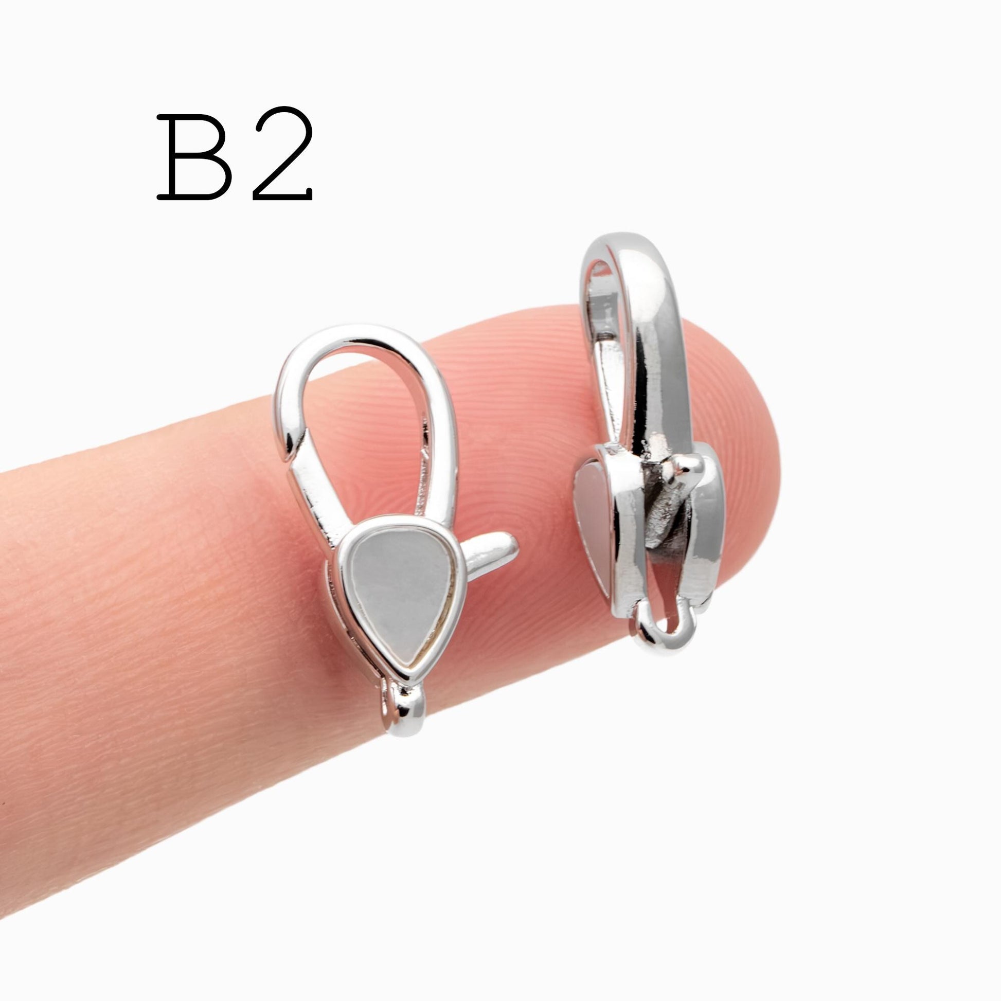 4pcs Shell Pave Gold/ Silver Tone Lobster Claw Clasps, Real Gold/ Rhodium plated Brass, Necklace Bracelet Charm Clasps (GB-4705)