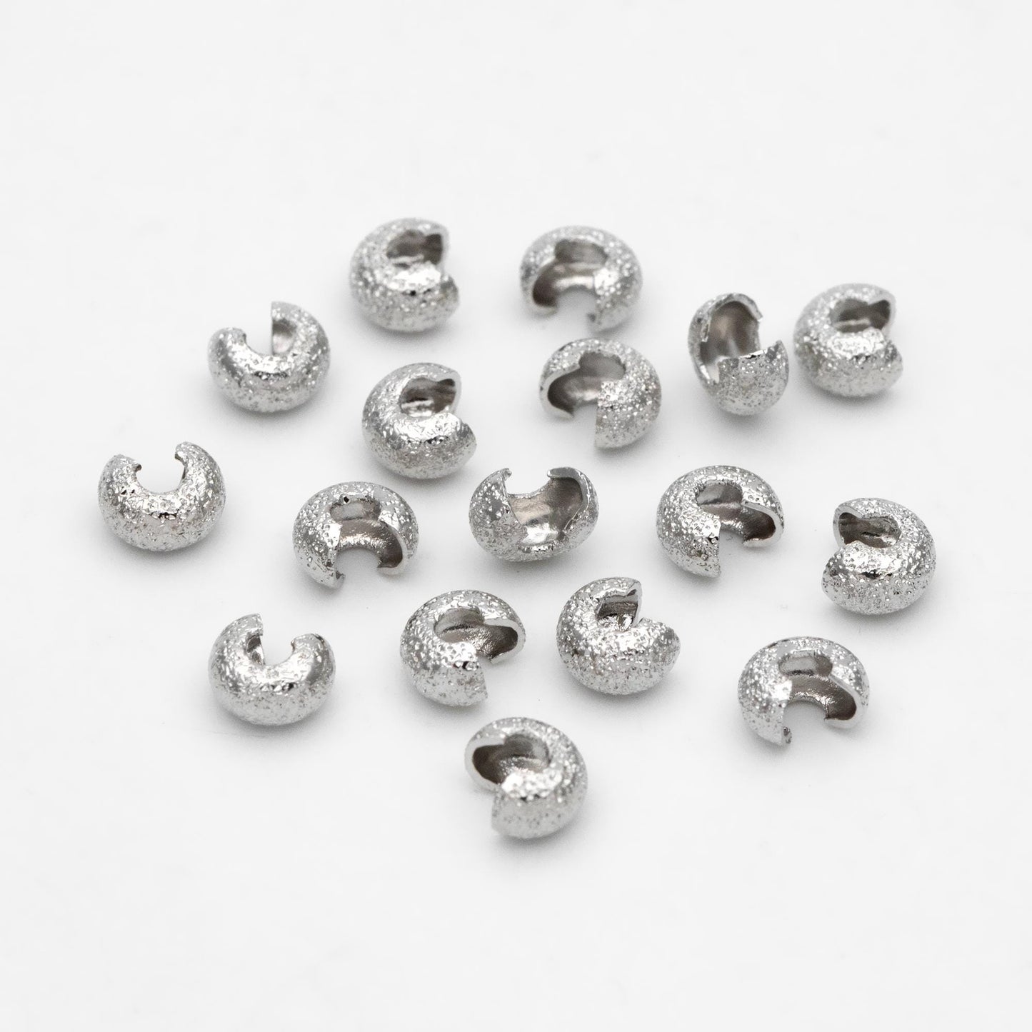 20pcs Gold Crimp Bead Covers, 18K Gold plated Brass, Conceal Crimp Ends 4/ 5mm (GB-661)