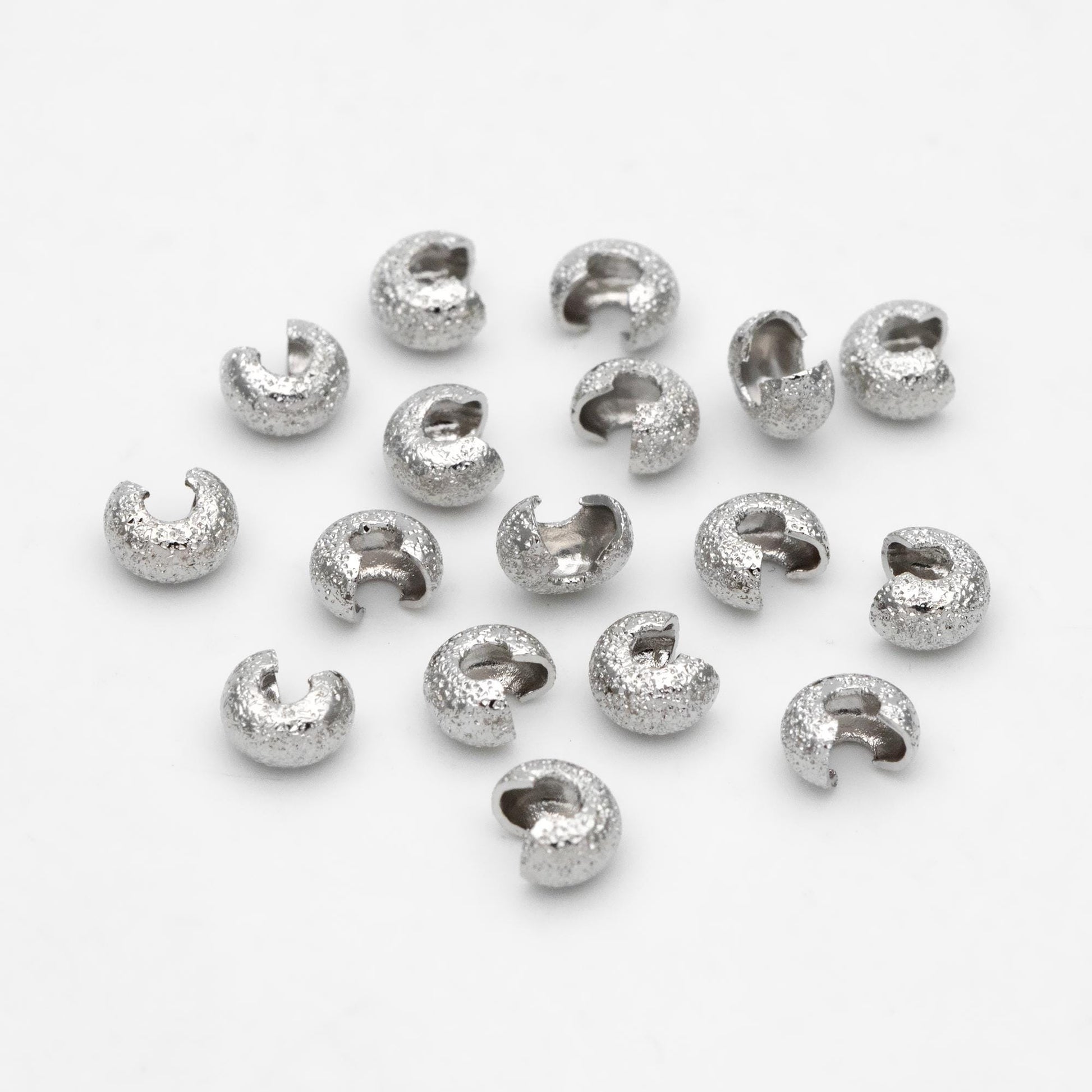 20pcs Gold Crimp Bead Covers, 18K Gold plated Brass, Conceal Crimp Ends 4/ 5mm (GB-661)