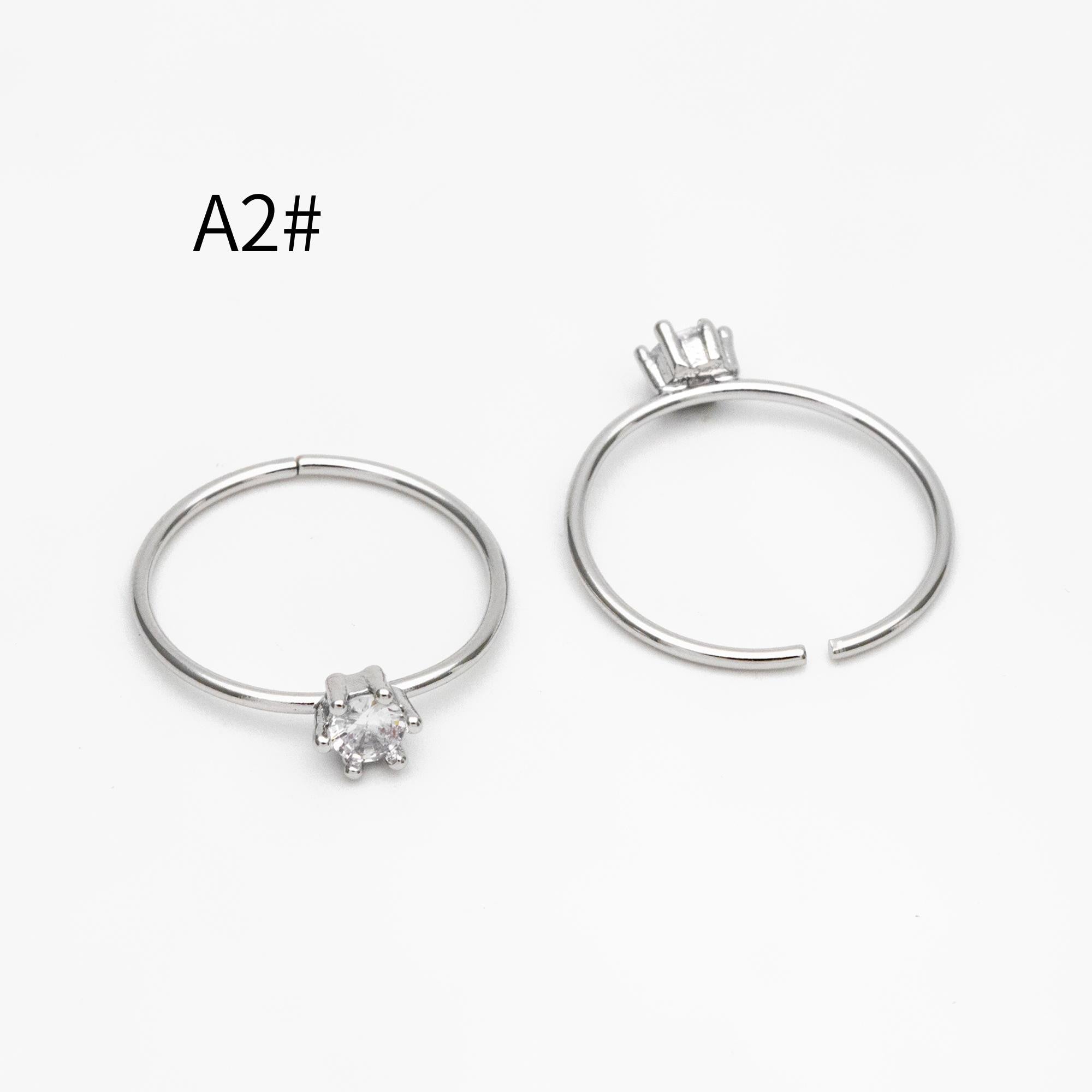 4pcs CZ Pave Gold/ Silver Minimalist Ring, Dainty Ring, Thin Ring, Weeding Ring (#JZ-014)