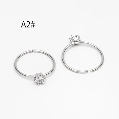 4pcs CZ Pave Gold/ Silver Minimalist Ring, Dainty Ring, Thin Ring, Weeding Ring (#JZ-014)