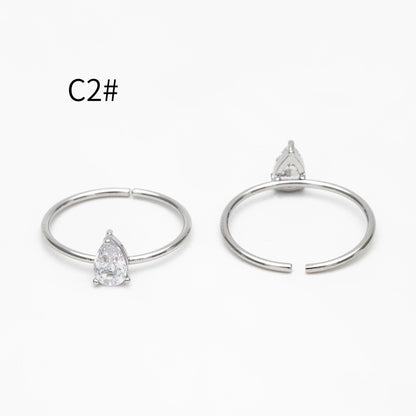 4pcs CZ Pave Gold/ Silver Minimalist Ring, Dainty Ring, Thin Ring, Weeding Ring (#JZ-014)