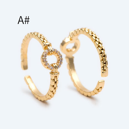 4pcs Gold CZ Ring, Dainty Ring, Stackable Ring, Rings for Women (#JZ-015)
