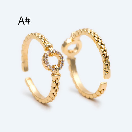 4pcs Gold CZ Ring, Dainty Ring, Stackable Ring, Rings for Women (#JZ-015)
