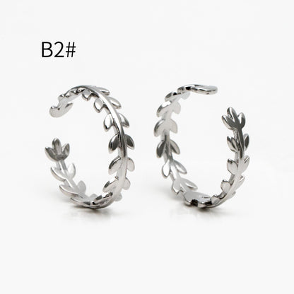 4pcs Gold CZ Pave Knuckle ring, Chain rings, Midi rings, Mid finger ring (#GB-2115)