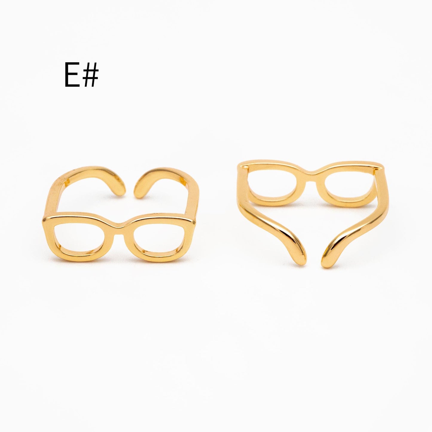 4pcs Gold/ Silver Double Band Triangle Ring, Everyday Ring, Fashion Rings, Dainty Rings, Adjustable Ring (#GB-4167)
