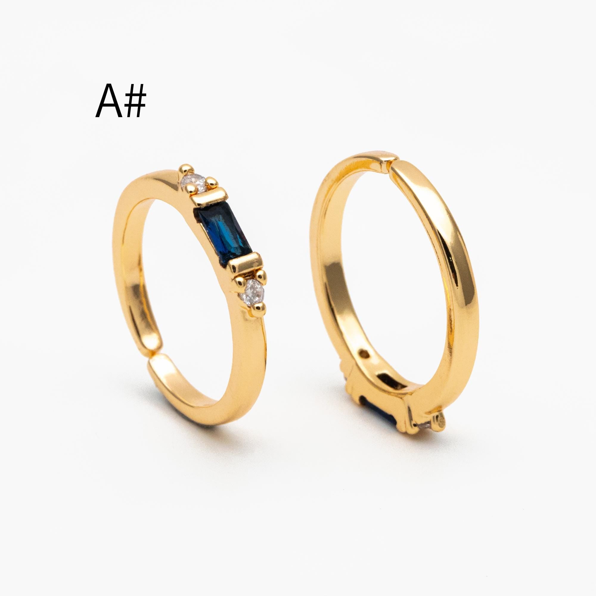 4pcs CZ Pave Gold/ Silver Ring, Dainty Ring, Thin Ring, Everyday Ring (#JZ-021)
