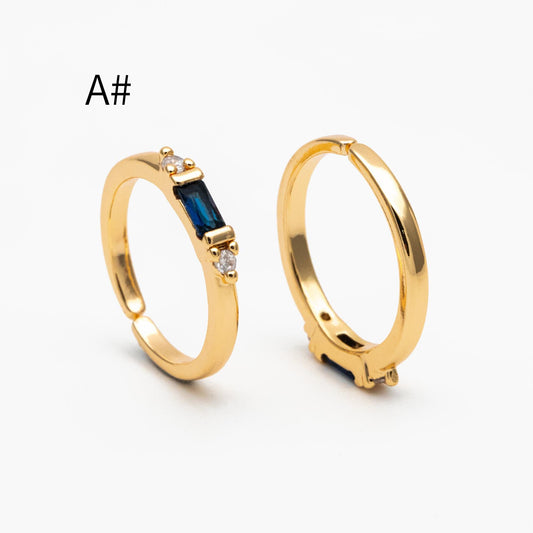 4pcs CZ Pave Gold/ Silver Ring, Dainty Ring, Thin Ring, Everyday Ring (#JZ-021)