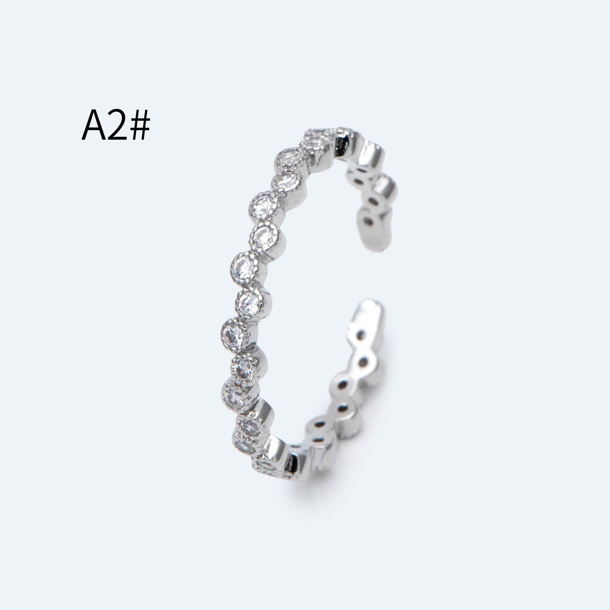 4pcs CZ Pave Gold/ Silver Minimalist Ring, Modern Style Ring, Fashion Rings, Dainty Rings, Adjustable Ring (#JZ-028)