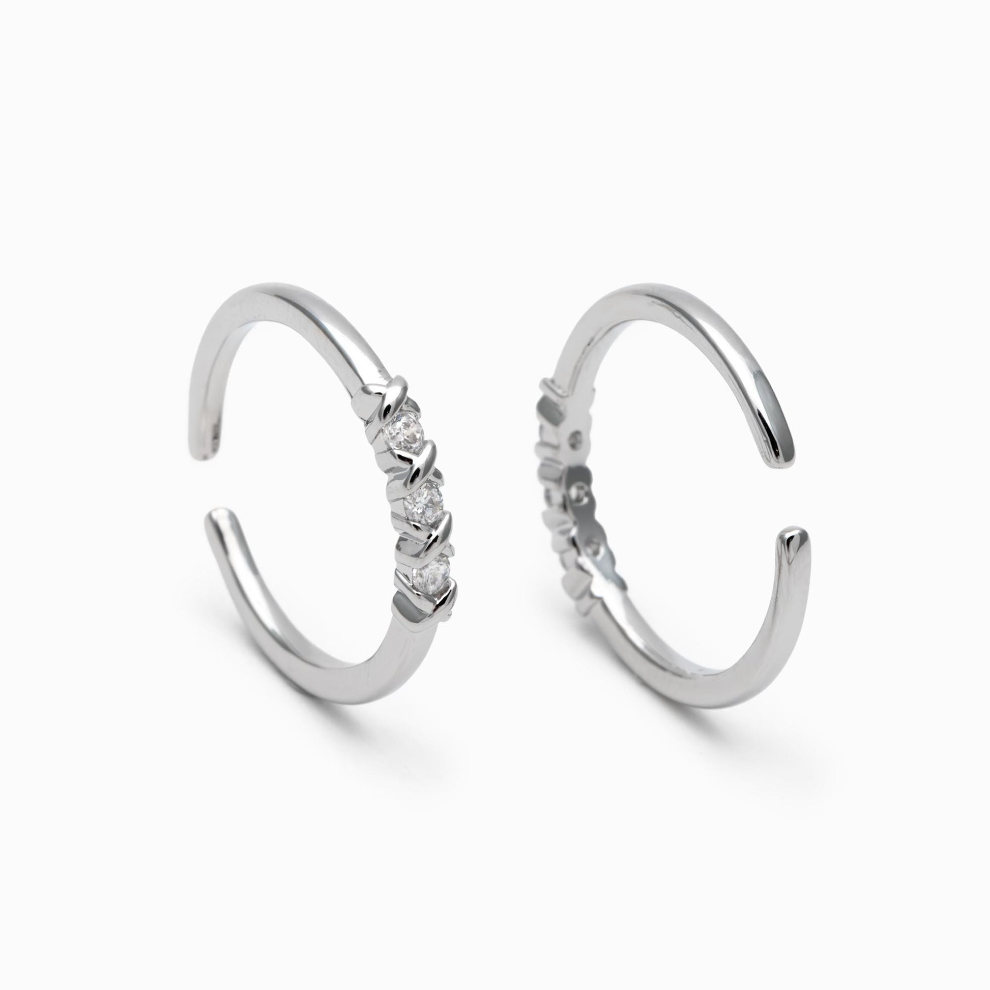 4pcs CZ Pave Gold/ Silver Minimalist Ring, Dainty Ring, Thin Ring, Stackable Ring (#JZ-005)