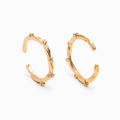 4pcs CZ Pave Finger Ring, Gold/ Rhodium plated Brass, Gift for Her, Stackable Ring, Minimalist Ring(#JZ-006)