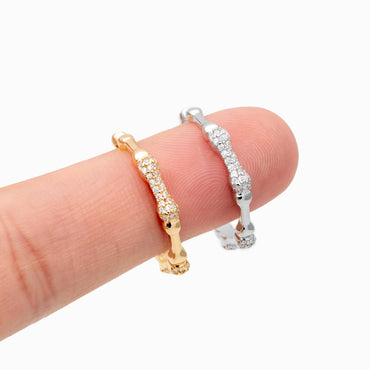 4pcs CZ Pave Gold Finger Ring, Bone Ring, Everyday Ring, Modern Style Ring, Fashion Rings, Dainty Rings (#JZ-009)
