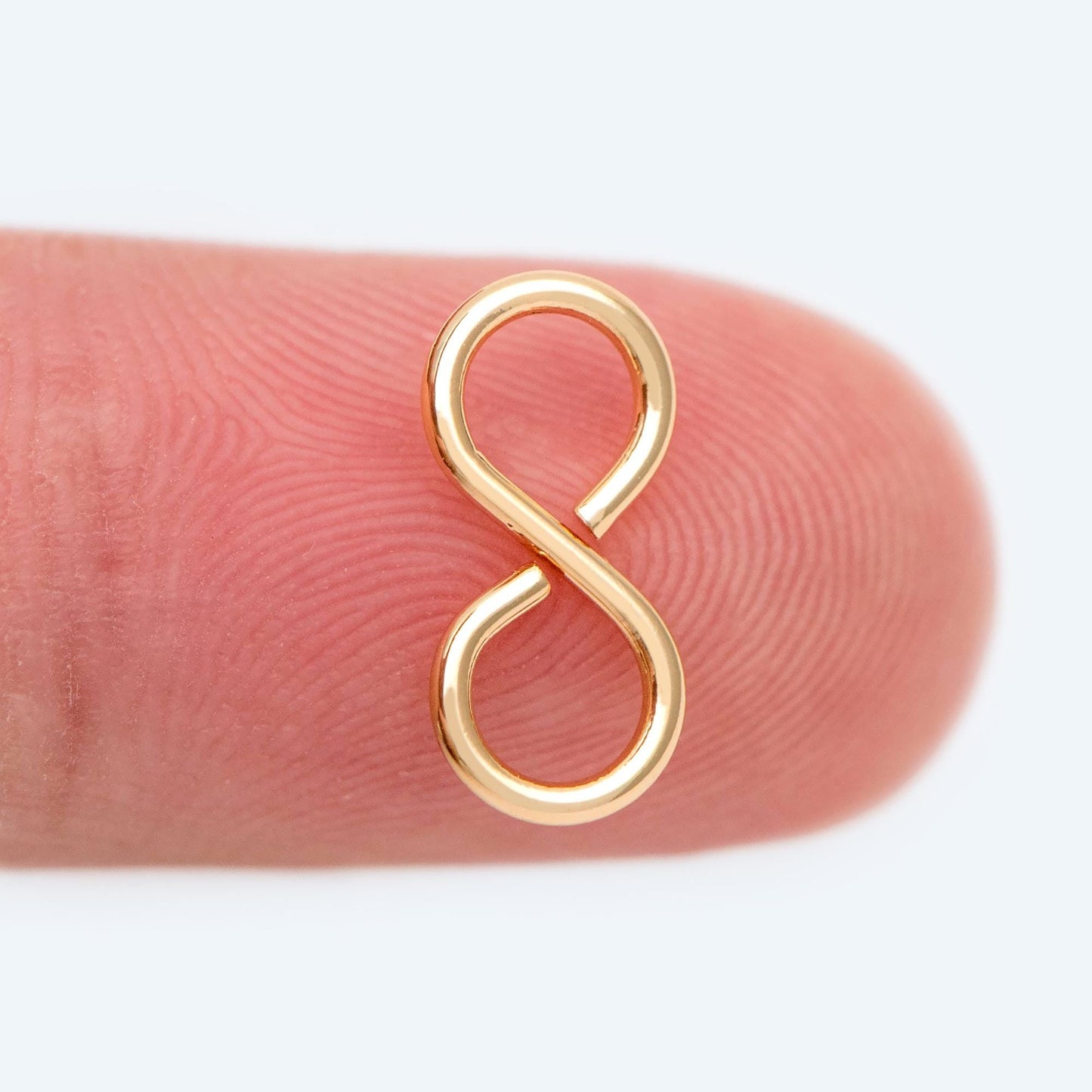 10pcs Gold Figure 8 Connectors 13x6mm, 18K Gold plated Brass, Infinity Connector (GB-1754)