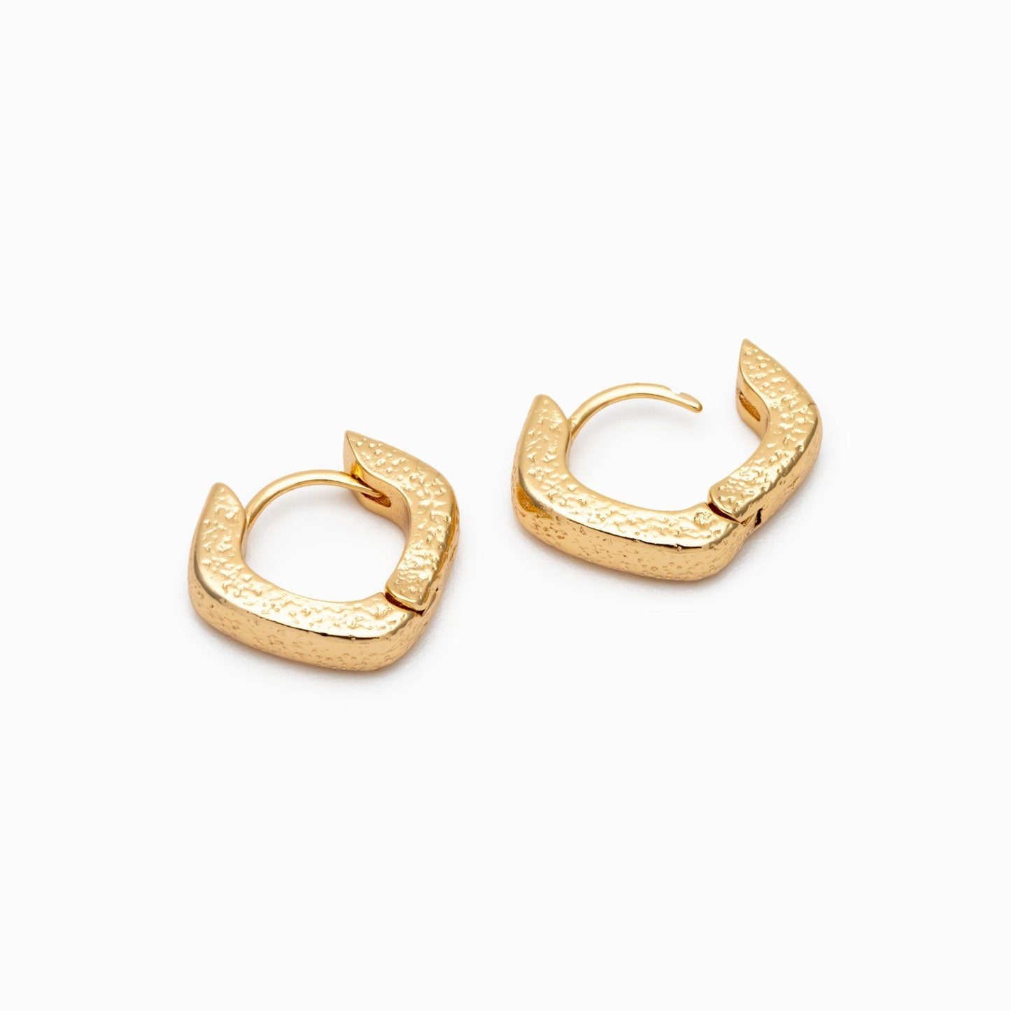 4pcs Gold/ Silver Tone Rhombus Earrings, 18K Gold/ Rhodium plated Brass, Huggie Earrings, Minimalist Earrings (GB-4735)