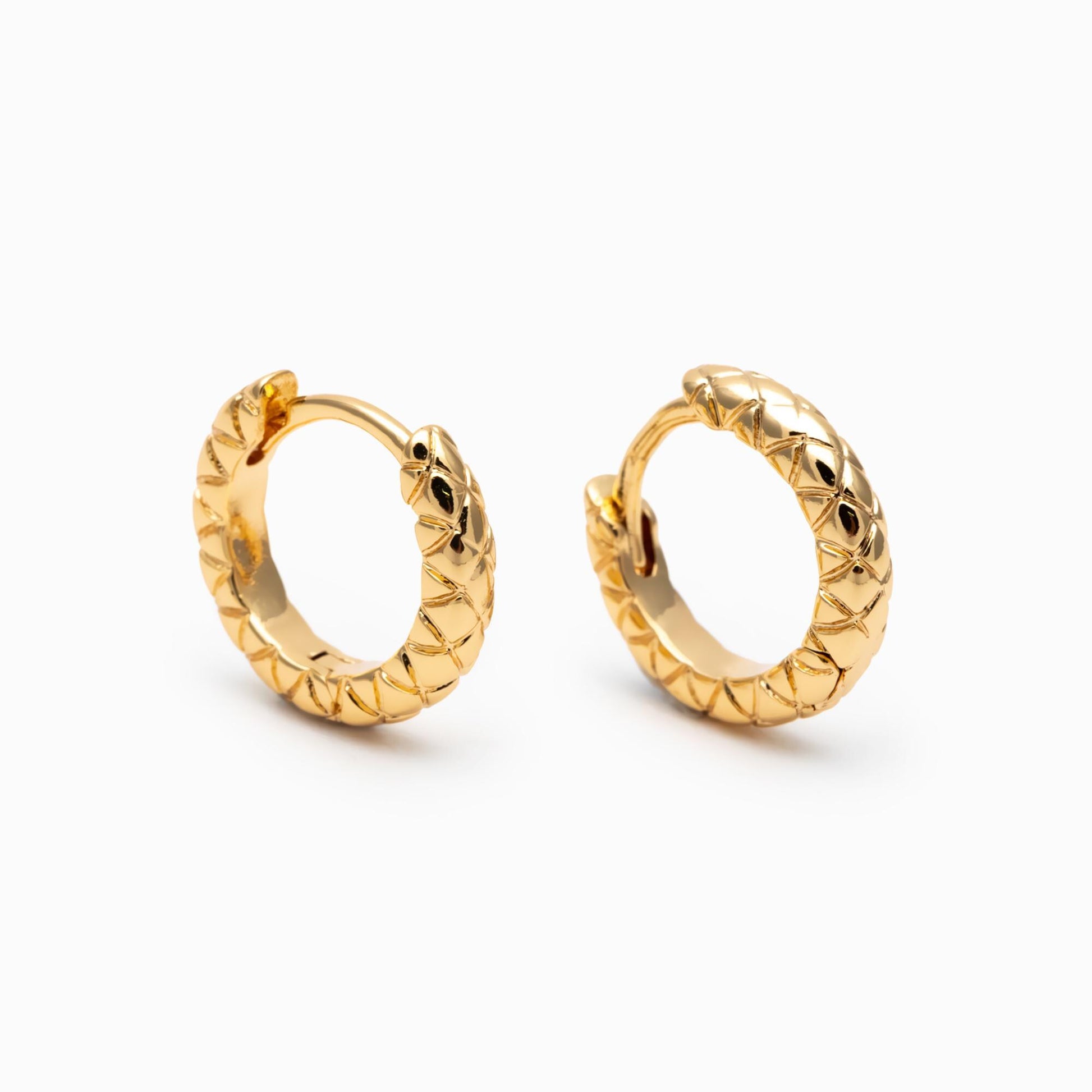 10pcs Gold/ Silver Textured Hoop Earrings, Huggie Earrings, Minimalist Earring, Small Gold Hoops Earring (GB-4741)
