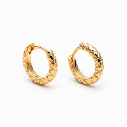 10pcs Gold/ Silver Textured Hoop Earrings, Huggie Earrings, Minimalist Earring, Small Gold Hoops Earring (GB-4741)