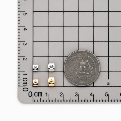 20pcs Gold plated Brass Ear Nuts, Earring Back Stoppers 5mm/ 7mm, Jewelry Findings Wholesale (#GB-142)