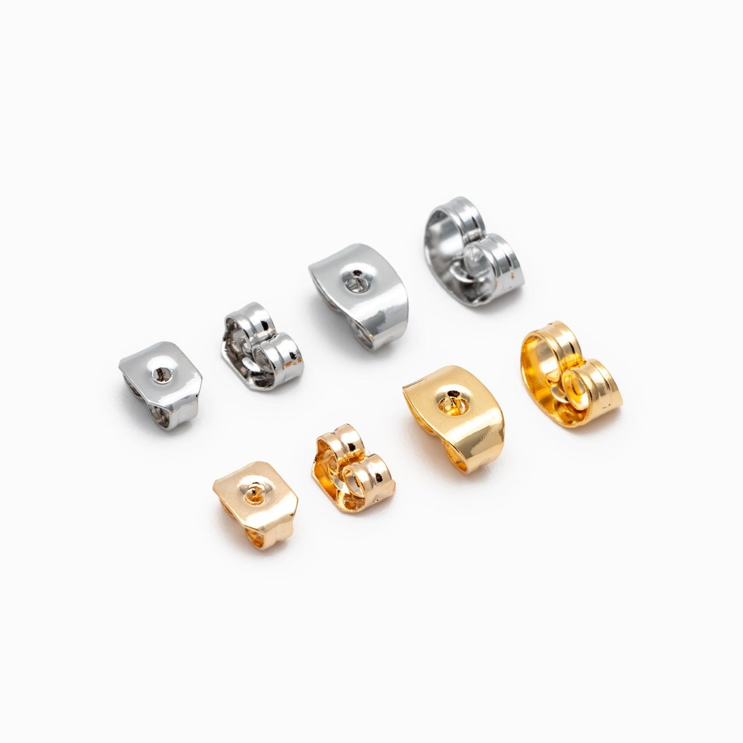 20pcs Gold plated Brass Ear Nuts, Earring Back Stoppers 5mm/ 7mm, Jewelry Findings Wholesale (#GB-142)