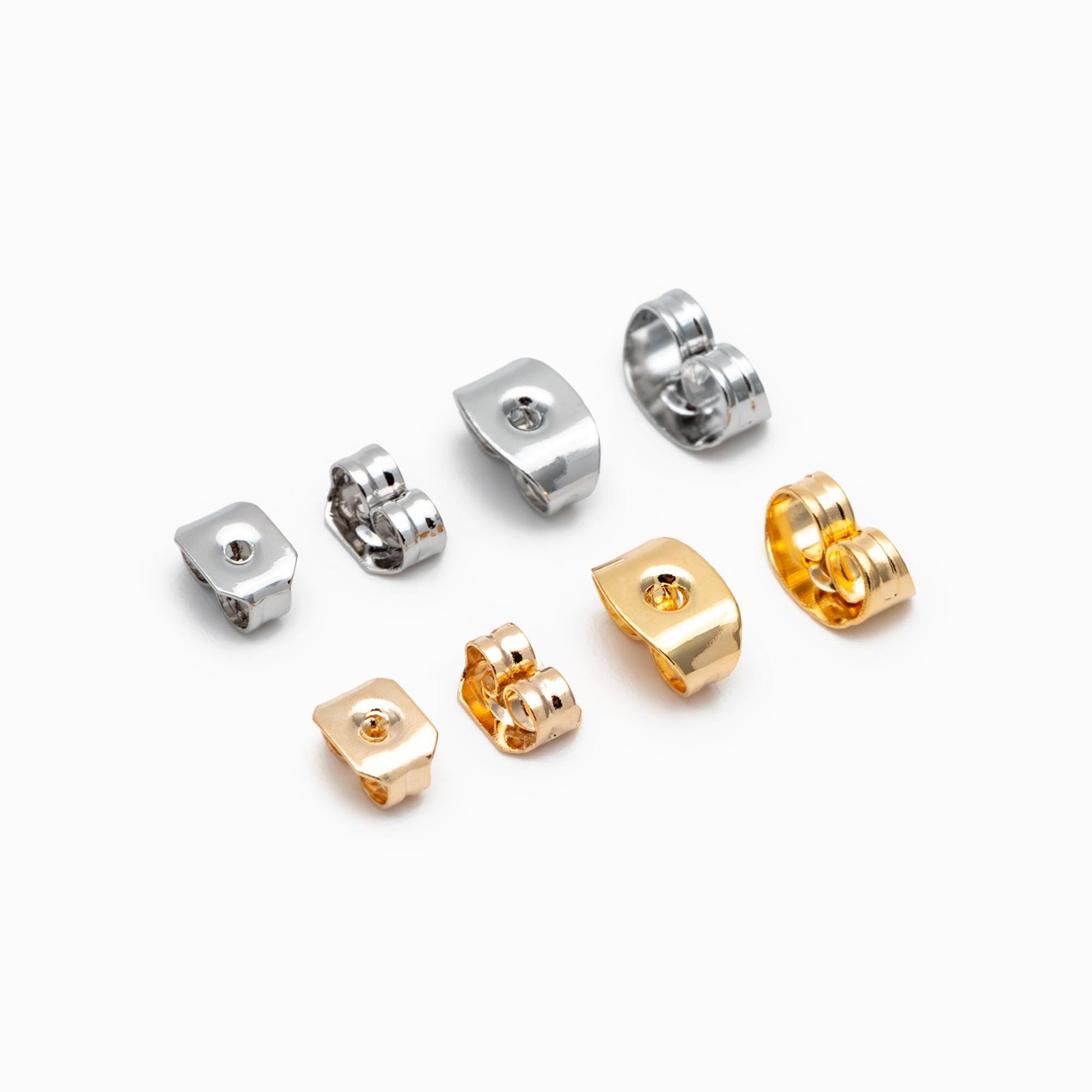 20pcs Gold plated Brass Ear Nuts, Earring Back Stoppers 5mm/ 7mm, Jewelry Findings Wholesale (#GB-142)