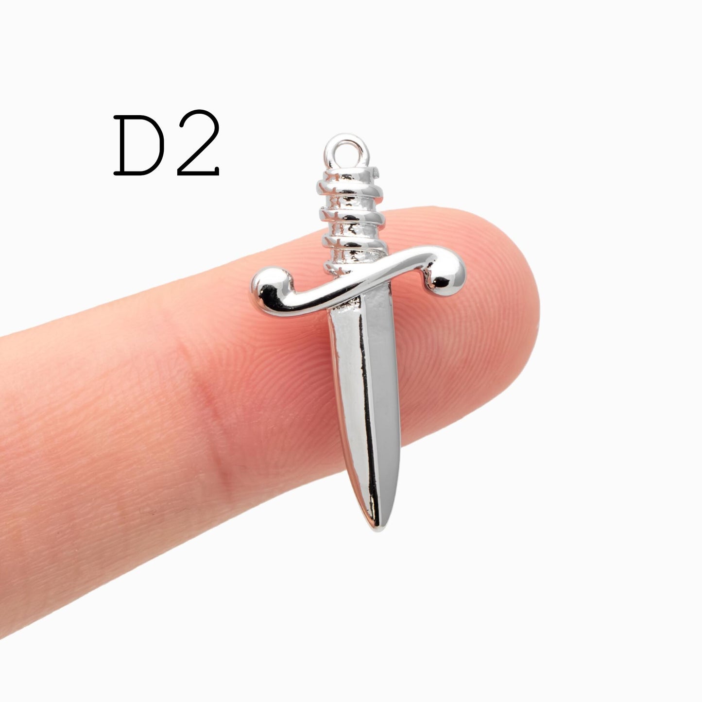 10pcs Gold/ Silver Tone Dirk Charm, Weapon Charm, Sword Charm, Dagger Charm (GB-2185)