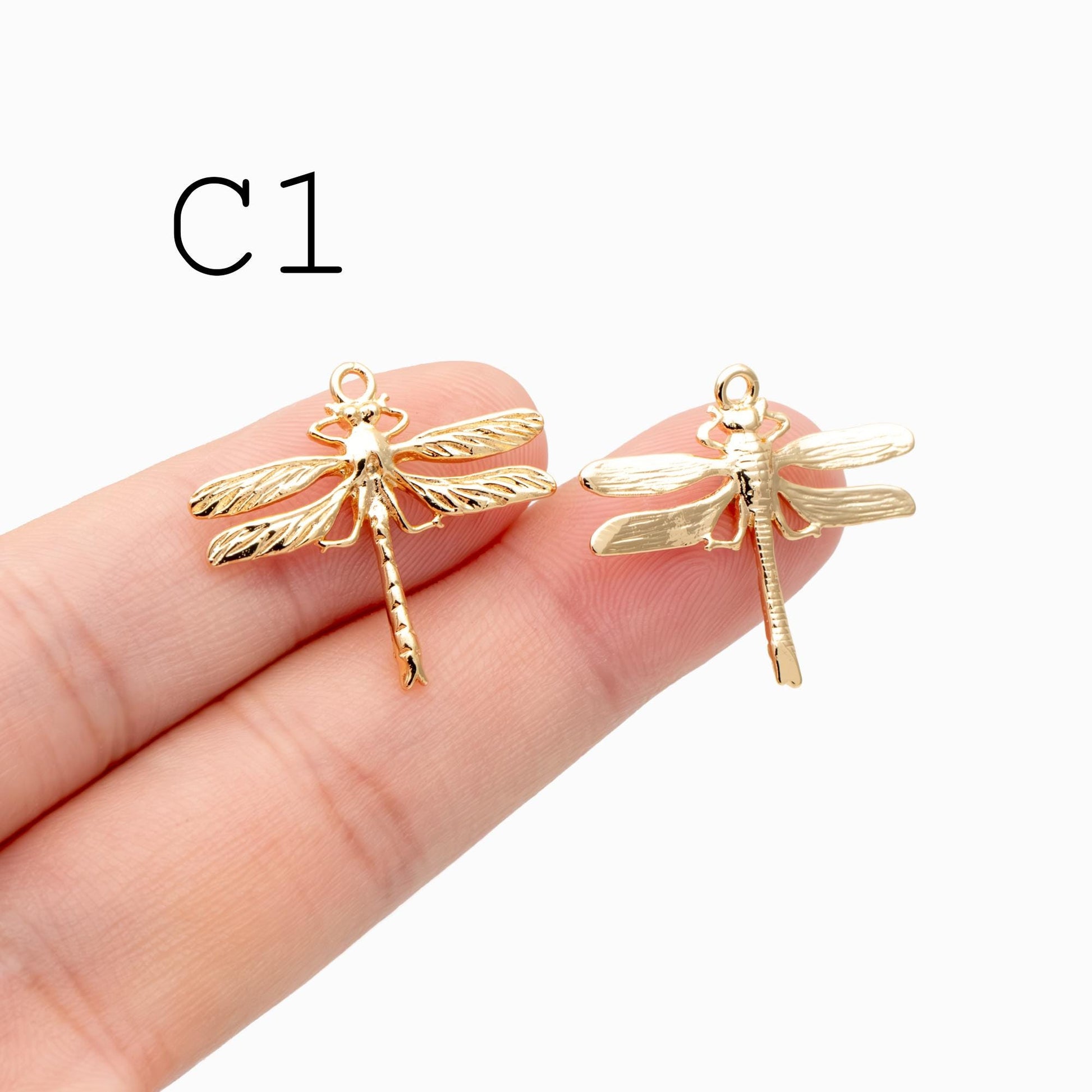 4pcs Dragonfly Charms for Crafting and Jewelry Design (GB-3196)